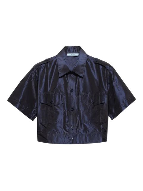 Prada cropped taffeta shirt - Blue - zdjęcie produktu nr 1