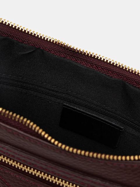 Answear Lab torebka skórzana kolor bordowy