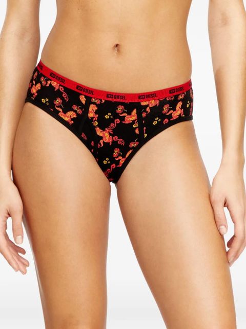 Diesel Oxy-Gft logo-waistband thongs (set of three) - Black - zdjęcie produktu nr 2