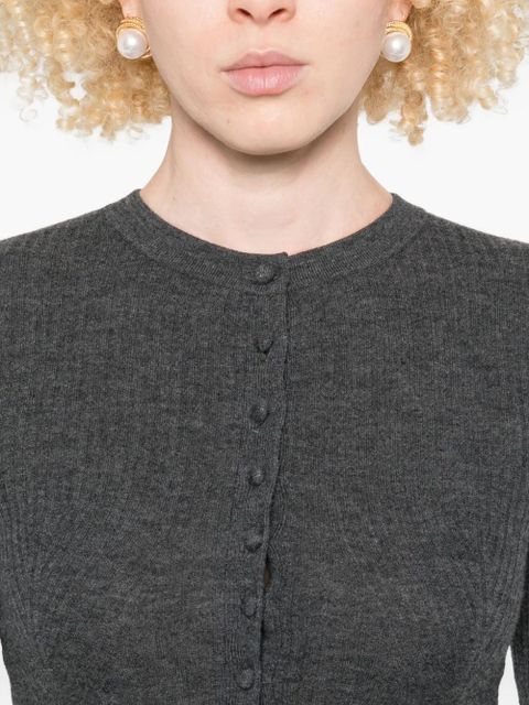 Self-Portrait ribbed-knit bodysuit - Grey