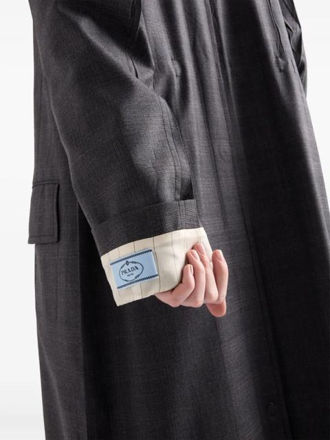Prada single-breasted wool coat - Grey - zdjęcie produktu nr 2