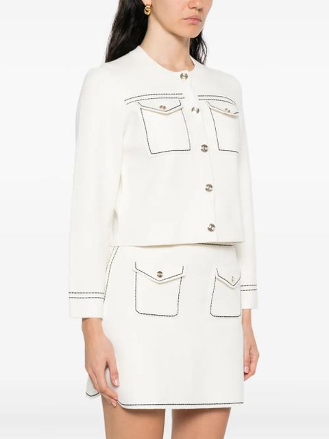 Maje organic cotton-blend straight skirt - Neutrals - zdjęcie produktu nr 2