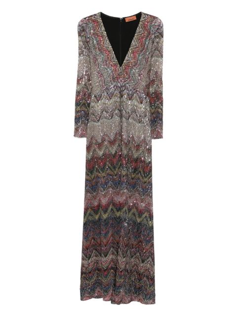 Missoni zigzag-woven midi dress - Neutrals - zdjęcie produktu nr 1