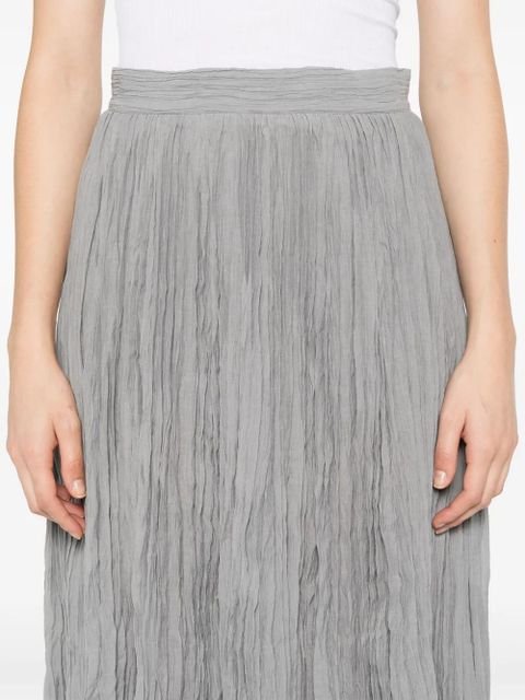 TOTEME crinkled plissé skirt - Grey