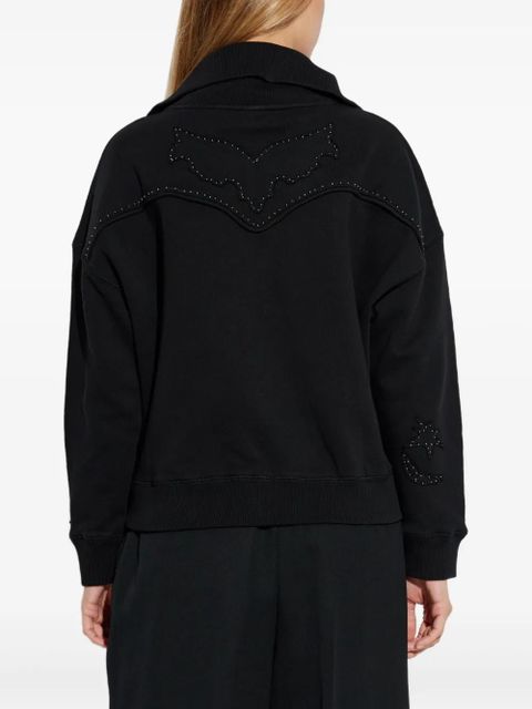 Zadig&Voltaire Milly studded zip-up sweatshirt - Black