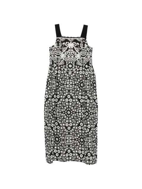 Weekend Max Mara floral-print sleeveless midi dress - Black - zdjęcie produktu nr 1