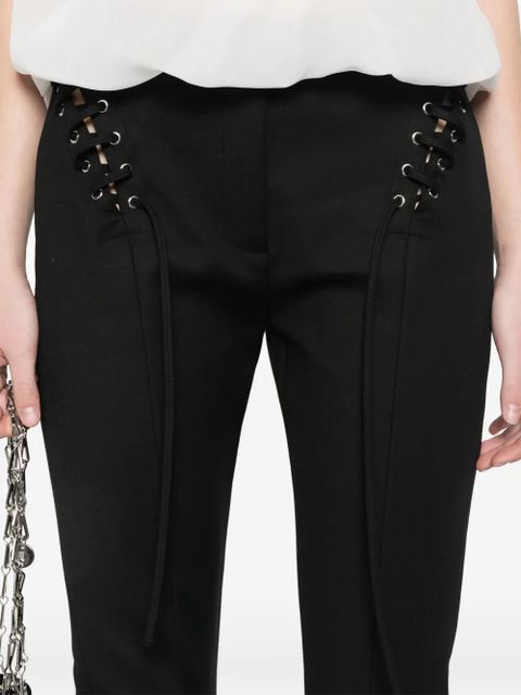 Blumarine lace-up detail trousers - Black