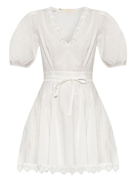 Ulla Johnson puff-sleeve embroidered dress - White - zdjęcie produktu nr 1