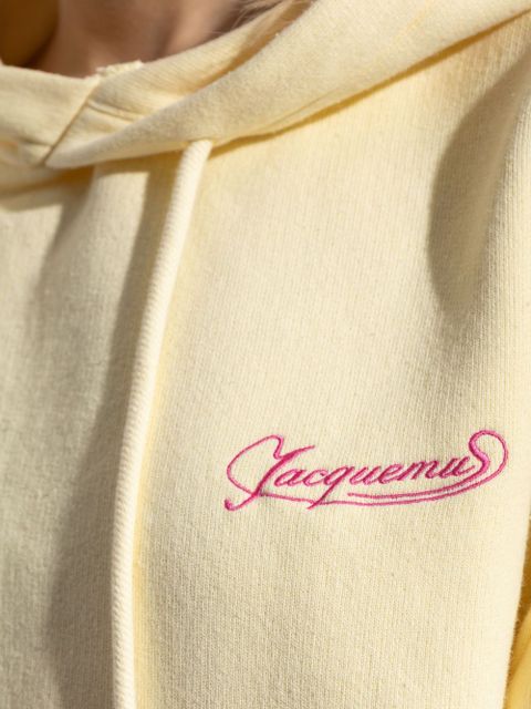 Jacquemus logo-embroidered hoodie - Yellow