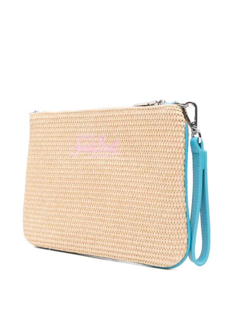 MC2 Saint Barth Parisienne embroidered woven clutch bag - Neutrals - zdjęcie produktu nr 2