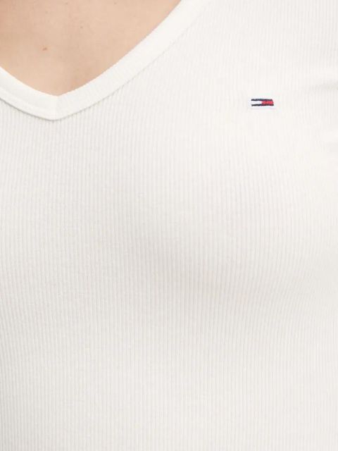 Tommy Jeans longsleeve damski kolor beżowy DW0DW17990