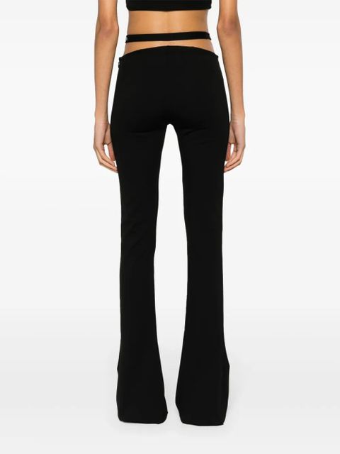 The Attico cut-out flared trousers - Black