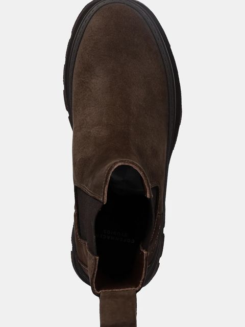 Copenhagen sztyblety nubukowe damskie kolor brązowy na płaskim obcasie CPH686 nabuc