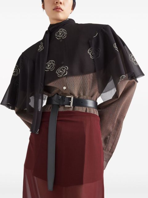 Prada buckled leather belt - Black - zdjęcie produktu nr 2