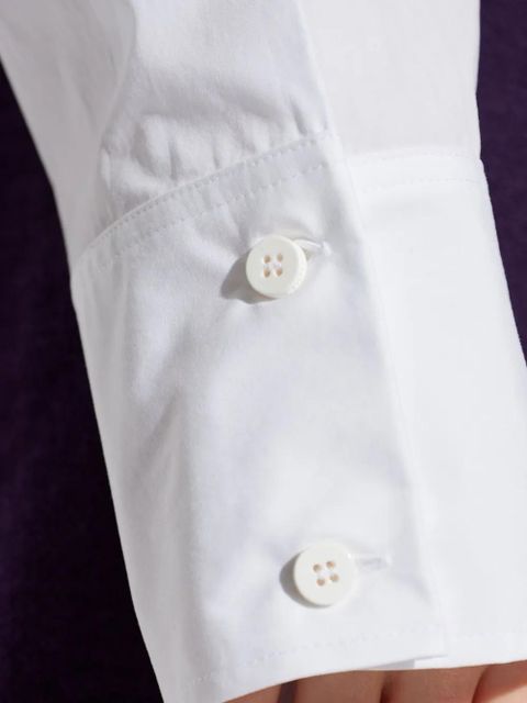 The Attico Buttoned long-sleeve top - White