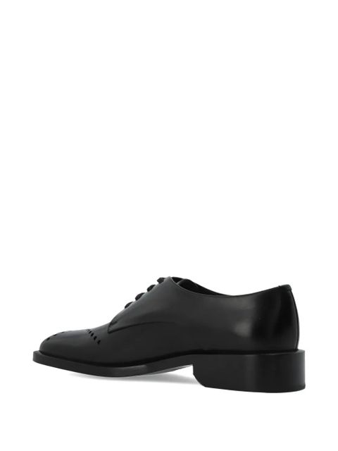 Jil Sander perforated leather derby shoes - Black