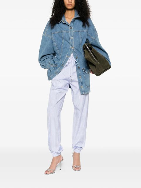 The Attico stripe pull trousers - White