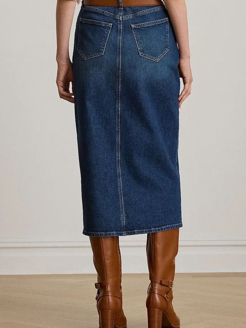 Lauren Ralph Lauren spódnica jeansowa - zdjęcie produktu nr 1