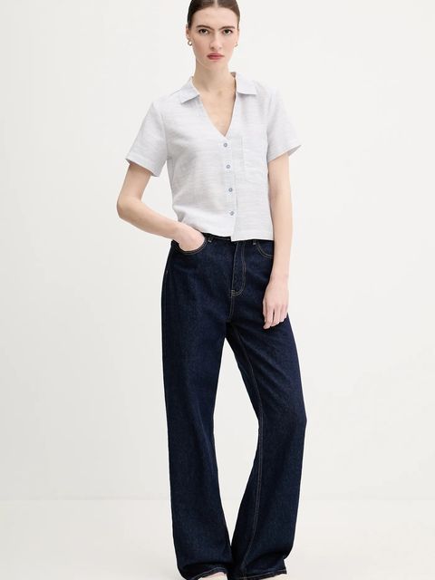 United Colors of Benetton koszula z domieszką lnu - zdjęcie produktu nr 1