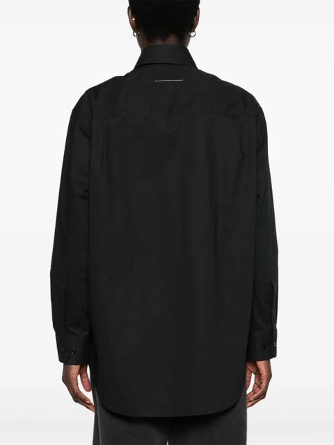 MM6 Maison Margiela panelled cotton shirt - Black