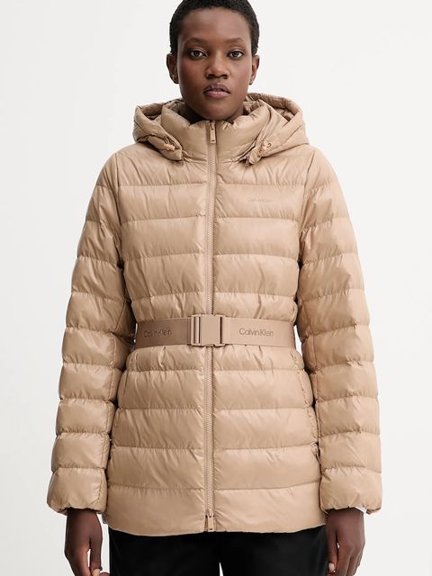 Calvin Klein kurtka kolor beżowy zimowa LV044D542G - zdjęcie produktu nr 1