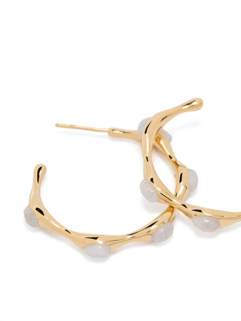 Missoma Magma Rainbow Moonstone hoop earrings - Gold - zdjęcie produktu nr 2