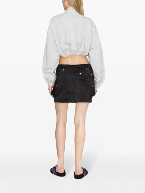 Coperni drawstring cargo miniskirt - Black
