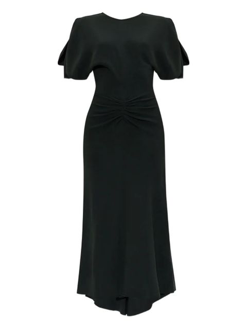 Victoria Beckham puff-sleeved dress - Green - zdjęcie produktu nr 1