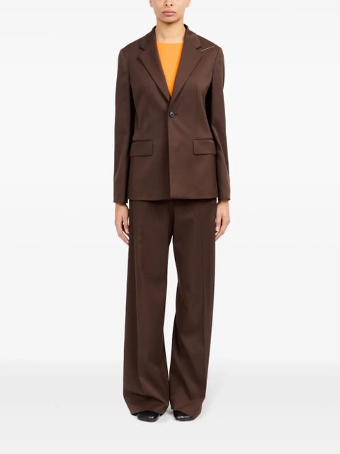 MM6 Maison Margiela single-stitch blazer - Brown