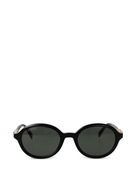 Gucci Eyewear oval logo sunglasses - Black - zdjęcie produktu nr 1