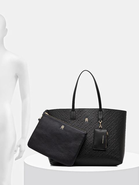 Tommy Hilfiger torebka dwustronna kolor czarny AW0AW17687