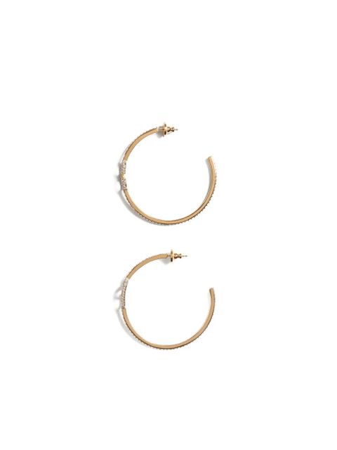 Valentino Garavani VLogo Signature crystal hoop earrings - Gold