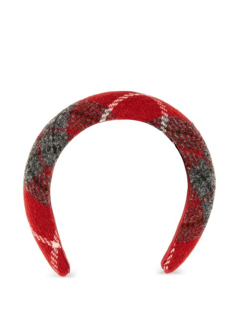 Vivienne Westwood tartan-pattern headband - Red