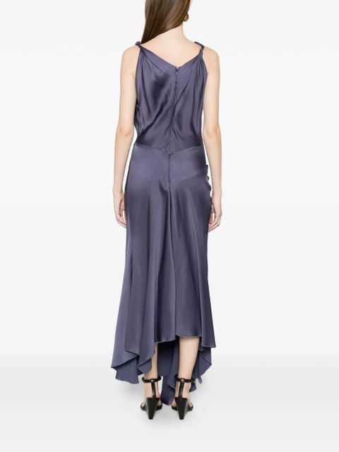 Victoria Beckham draped asymmetric dress - Blue