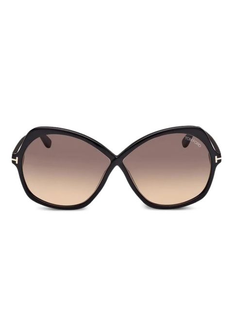 TOM FORD Eyewear Rosemin geometric frame sunglasses - Black - zdjęcie produktu nr 1