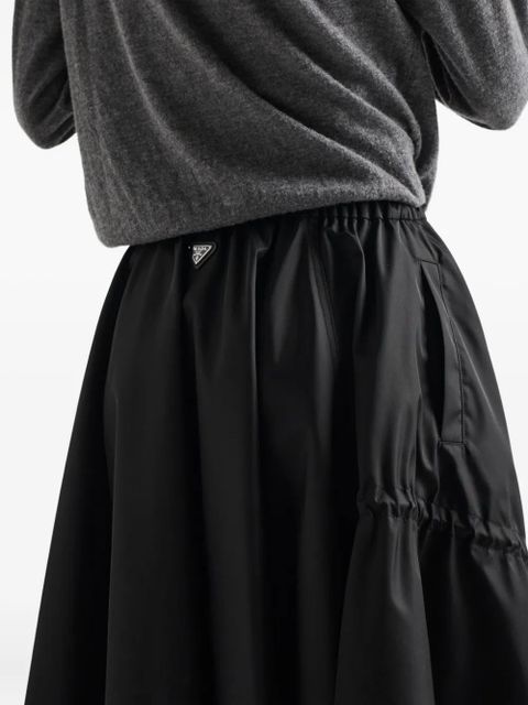 Prada patch-pocket drawstring midi skirt - Black