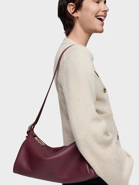 Tous torebka skórzana FOLD kolor bordowy 2002306721 - zdjęcie produktu nr 2