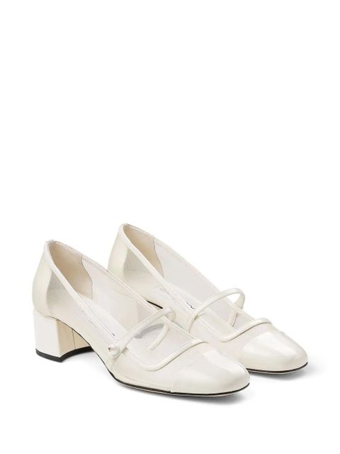 Jimmy Choo Elisa 45mm leather pumps - White - zdjęcie produktu nr 2