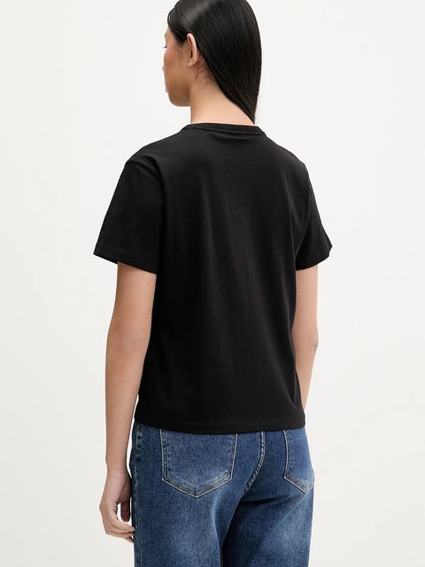 HUGO t-shirt bawełniany damski kolor czarny 50555813