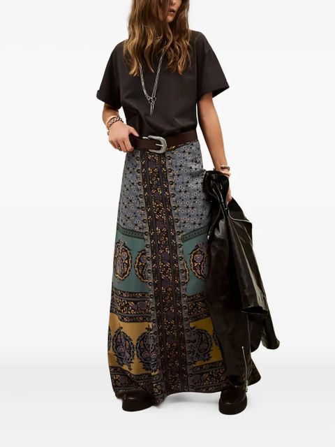 Ba&Sh Bayro floral paisley-pattern maxi skirt - Green - zdjęcie produktu nr 2