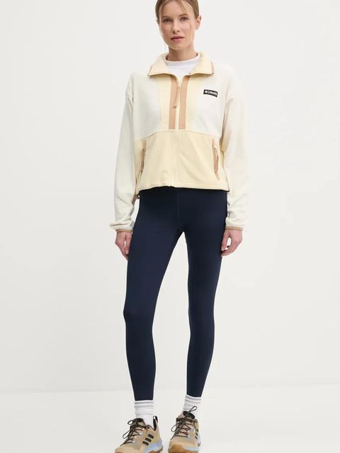 Columbia bluza polarowa Backbowl II FZ Fleece kolor żółty wzorzysta 2092163