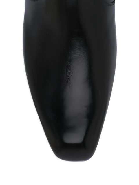 KHAITE Colt ankle zip leather boots - Black