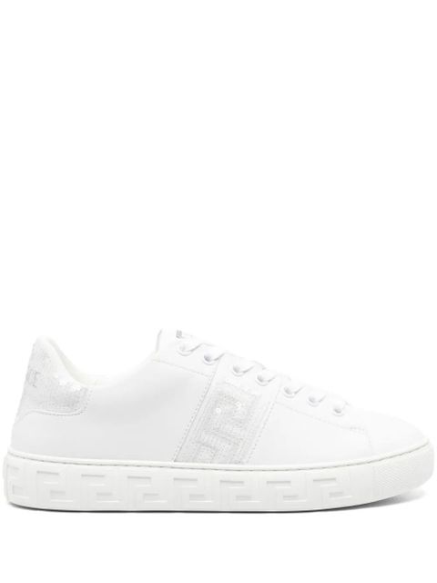 Versace Greca-embellished sneakers - White - zdjęcie produktu nr 1