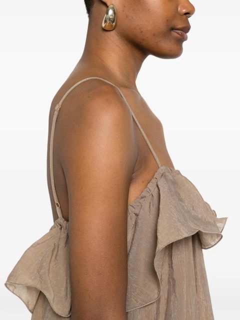 Eleh ruffled strap maxi dress - Neutrals