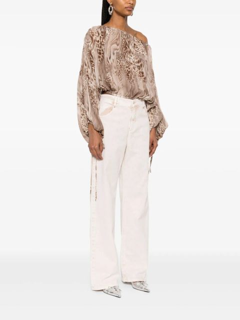 Blumarine leopard-print blouse - Brown