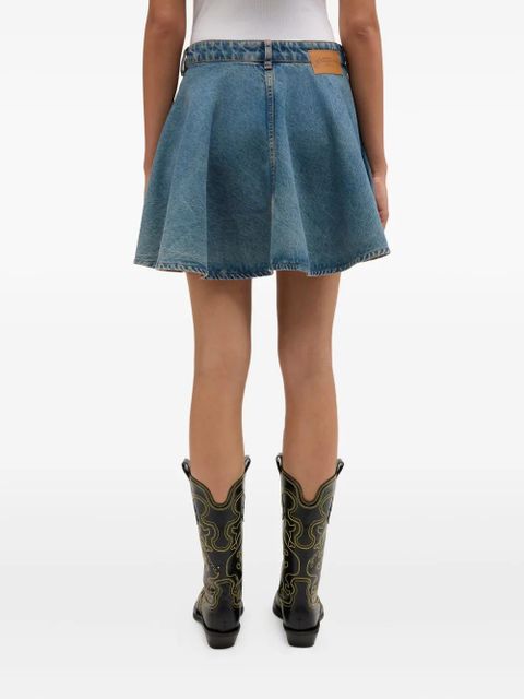 GANNI panel denim skirt - Blue