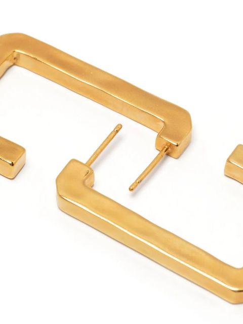 Zadig&Voltaire half-hoop rectangular earrings - Gold