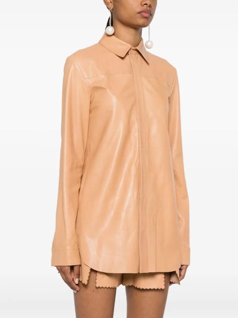 Blumarine leather shirt - Neutrals