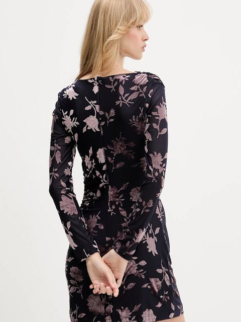 Desigual sukienka MEDORA kolor granatowy mini dopasowana 25WWVK27