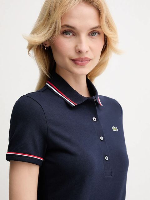 Lacoste polo damski kolor granatowy DF5284